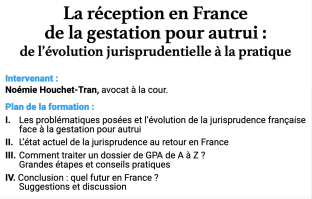 La réception en France de la gestation pour autrui : de l’évolution jurisprudentielle à la pratique